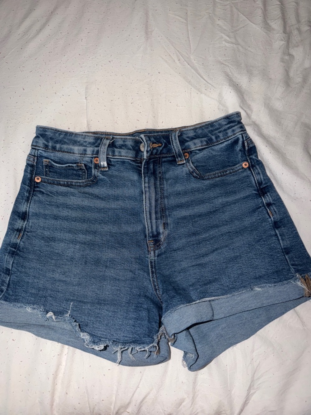 American Eagle Outfitters Blue Rolled Cuff Denim Shorts